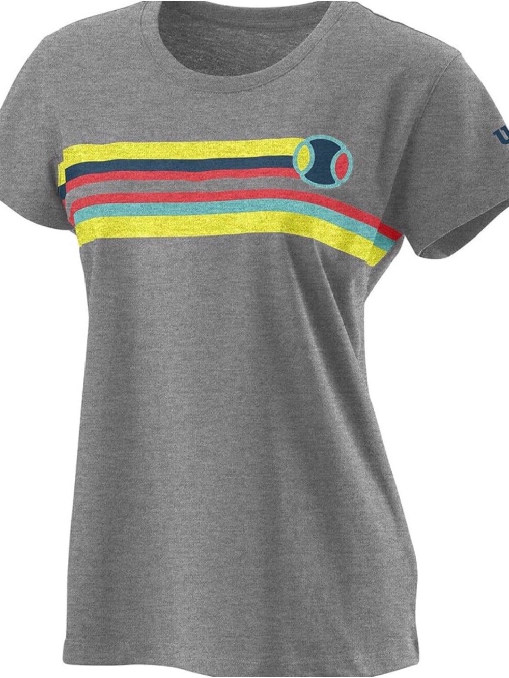 Wilson Women's Tracers Tech T-Shirt Grey Size Extra Large - Pickleball/Tennis